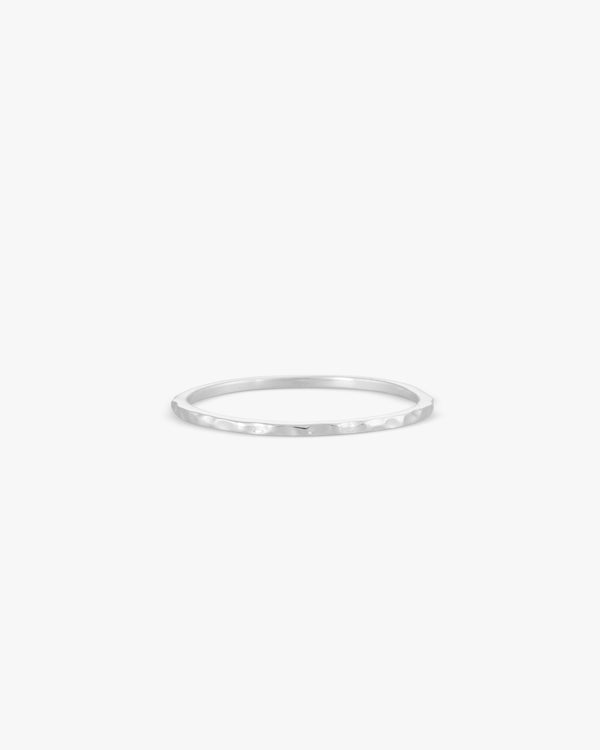 Silver Beat Stackable Ring