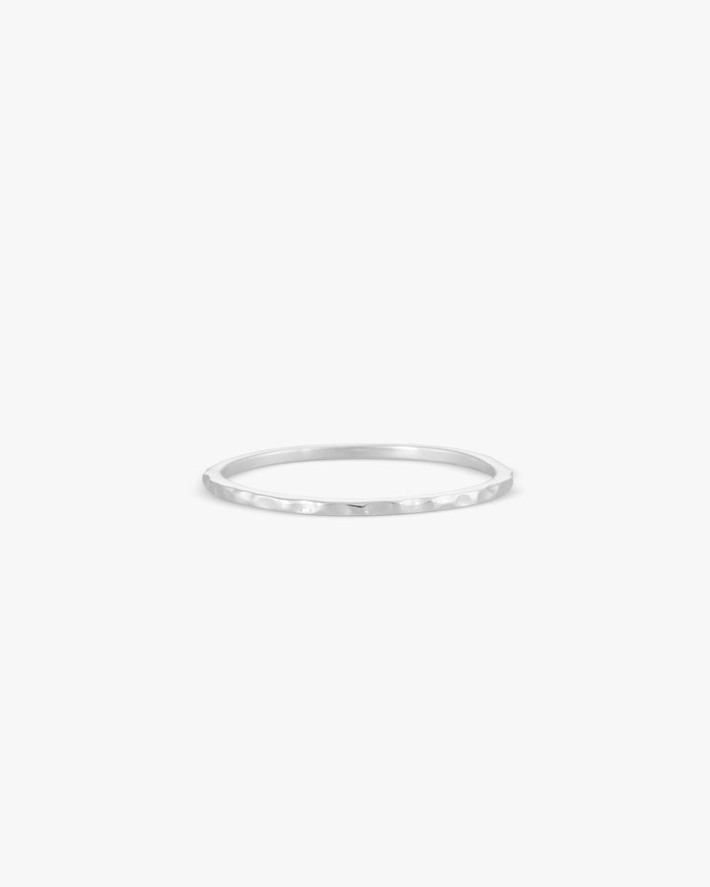 Silver Beat Stackable Ring