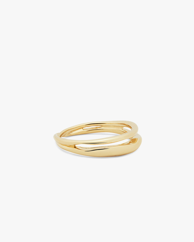 Golden Duo Dome Ring