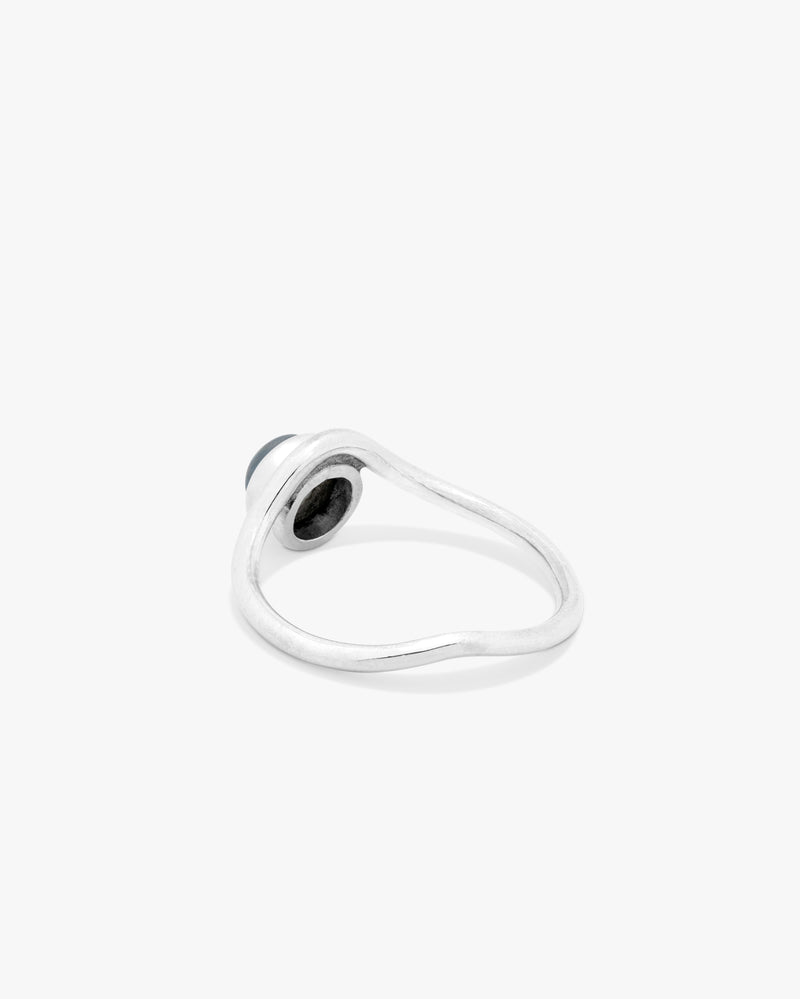 Moonstone Vee Silver Ring