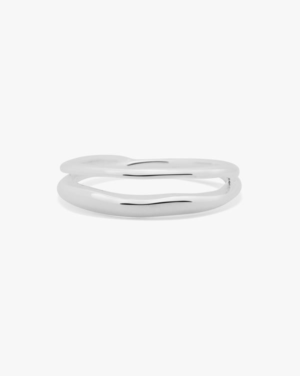 Silver Duo Dome Ring