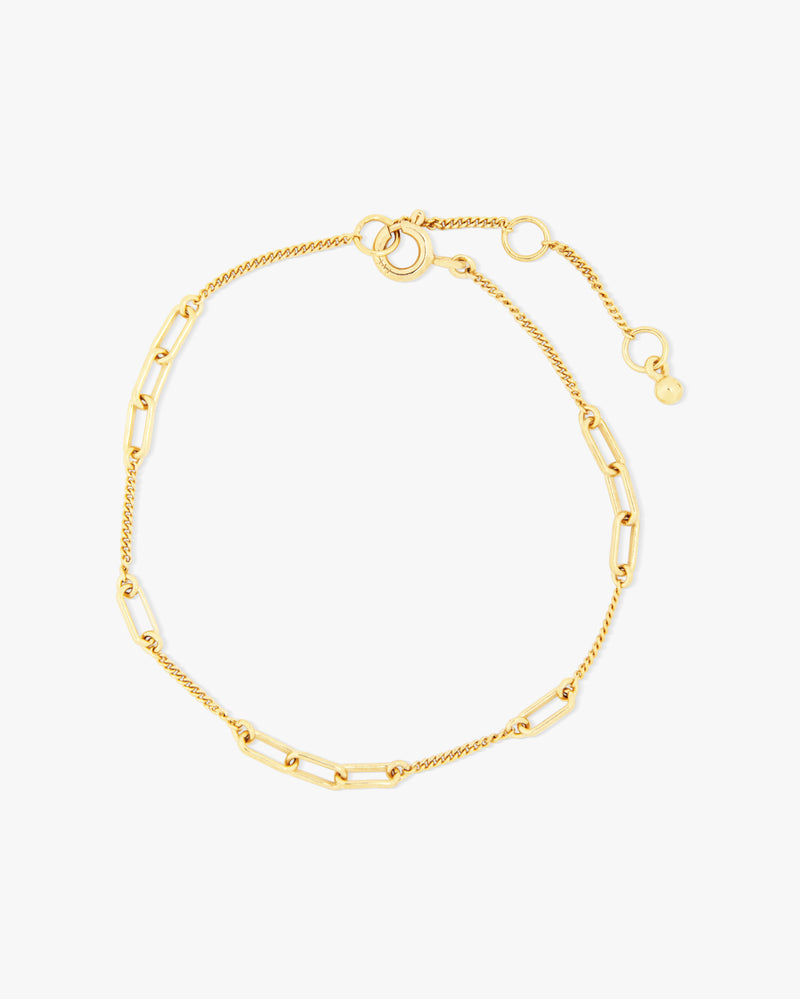 Golden Square Links Bracelet