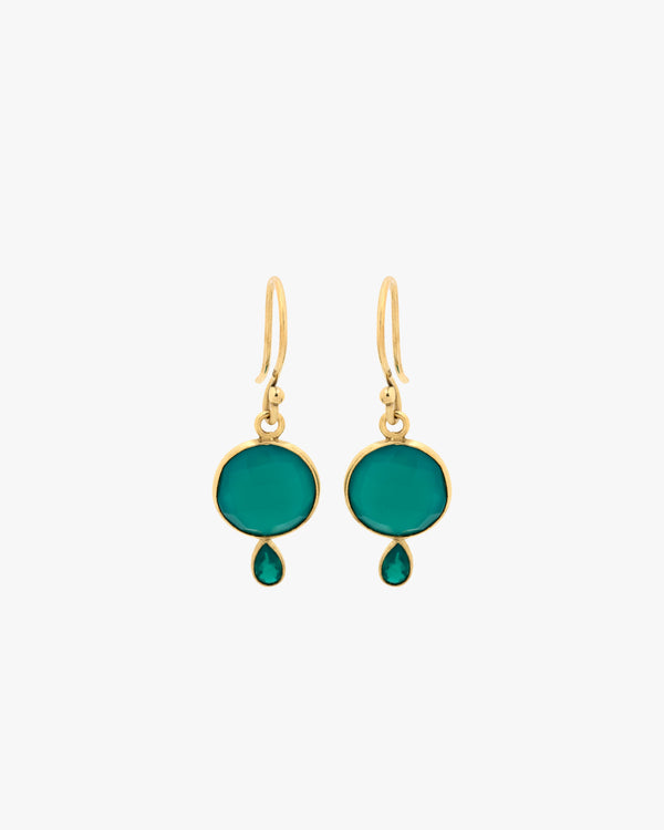 Brass Evergreen Drop Earrings