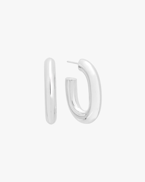 Silver Loop Hoop Earrings