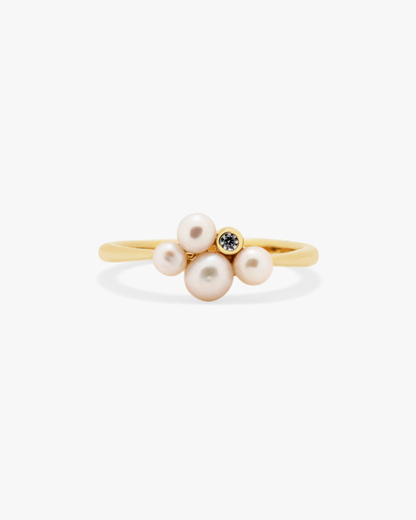 Golden Pearl Bloom Ring