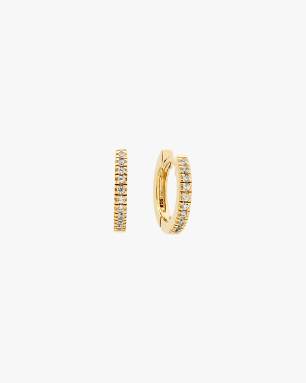 Golden Glimmer Huggie Hoops