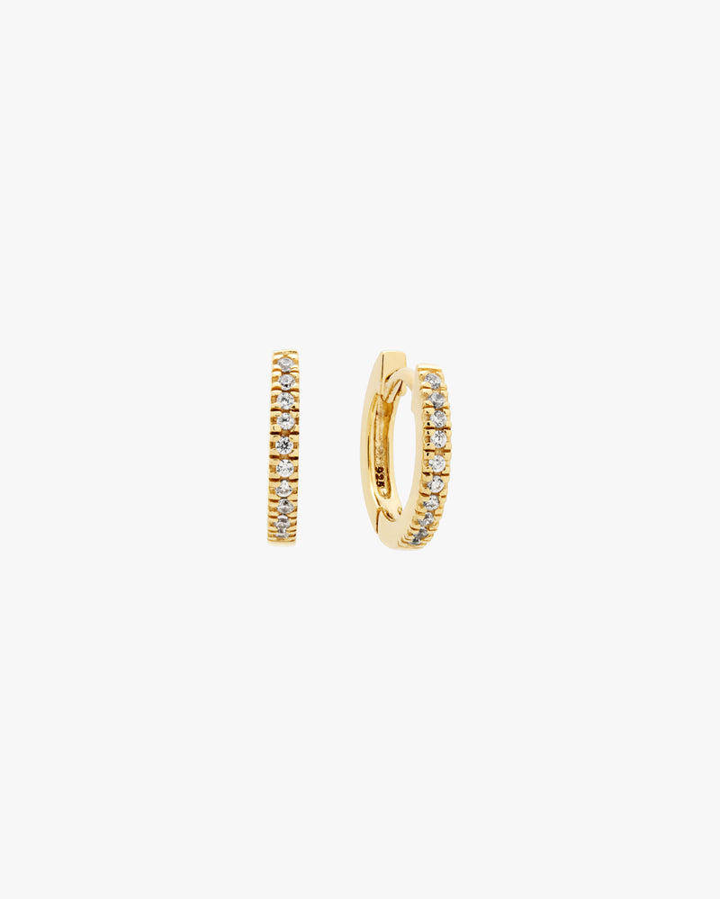 Golden Glimmer Huggie Hoops
