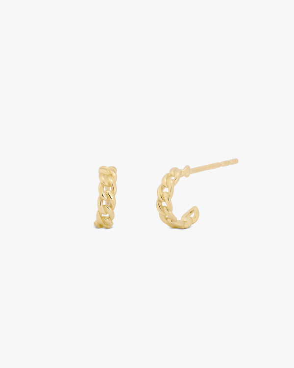 14k Loop Gold Stud Earrings