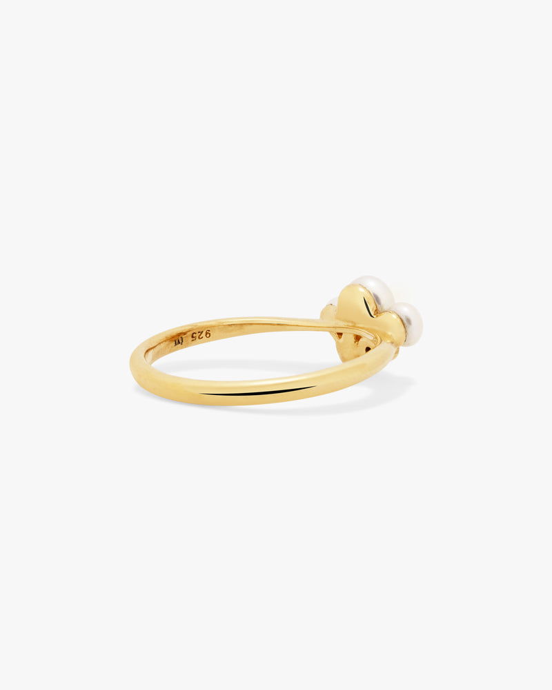 Golden Pearl Bloom Ring