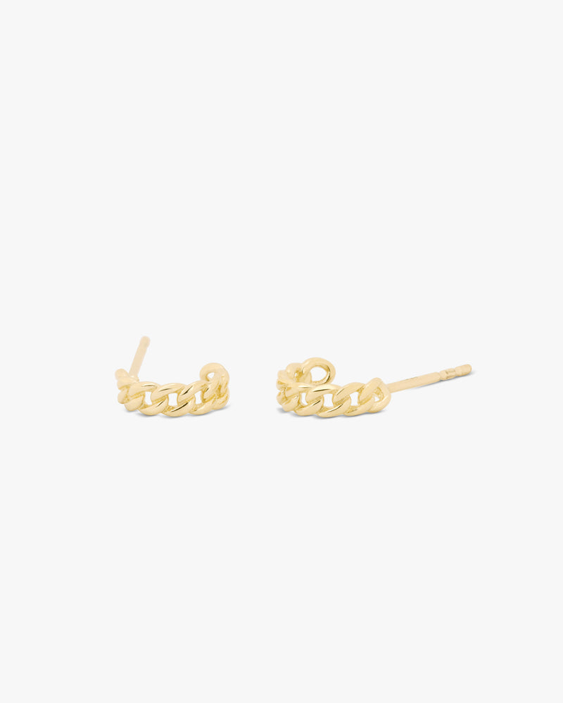 14k Loop Gold Stud Earrings