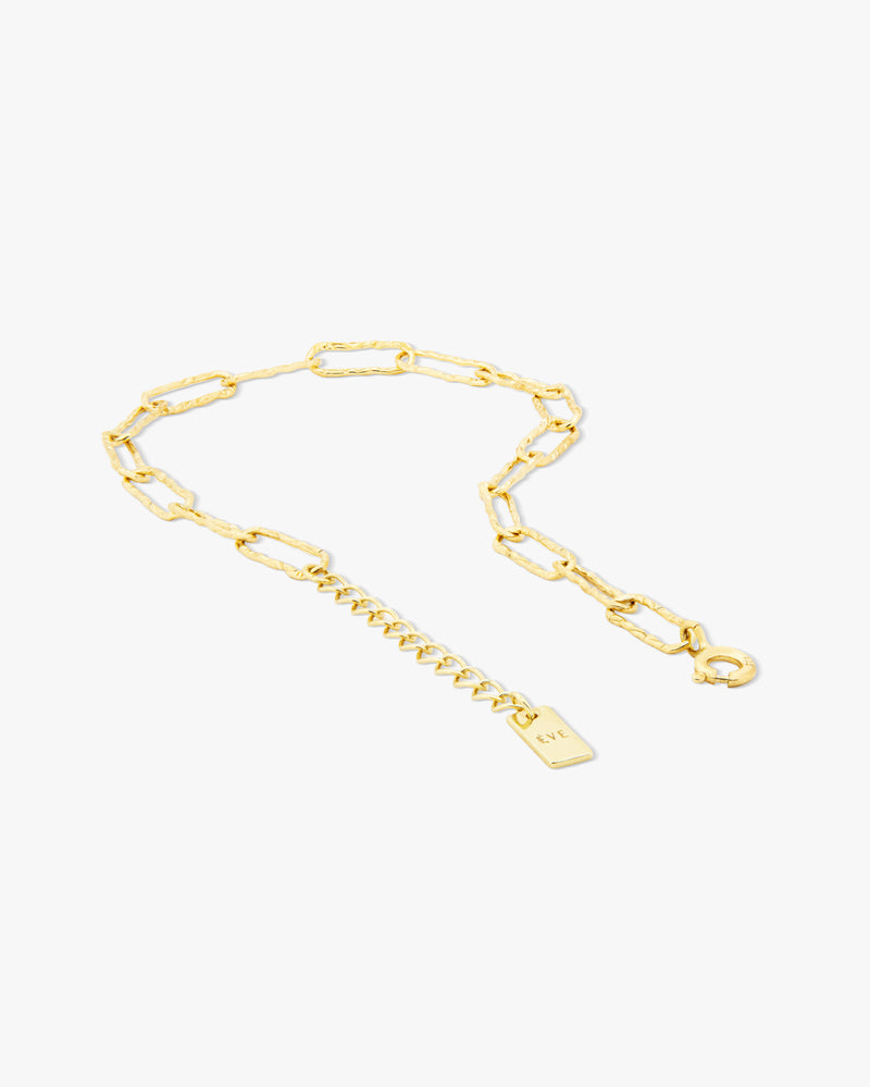 Golden Hammered Chainlink Bracelet