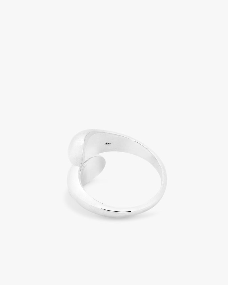 Duo Teardrop Silver Ring