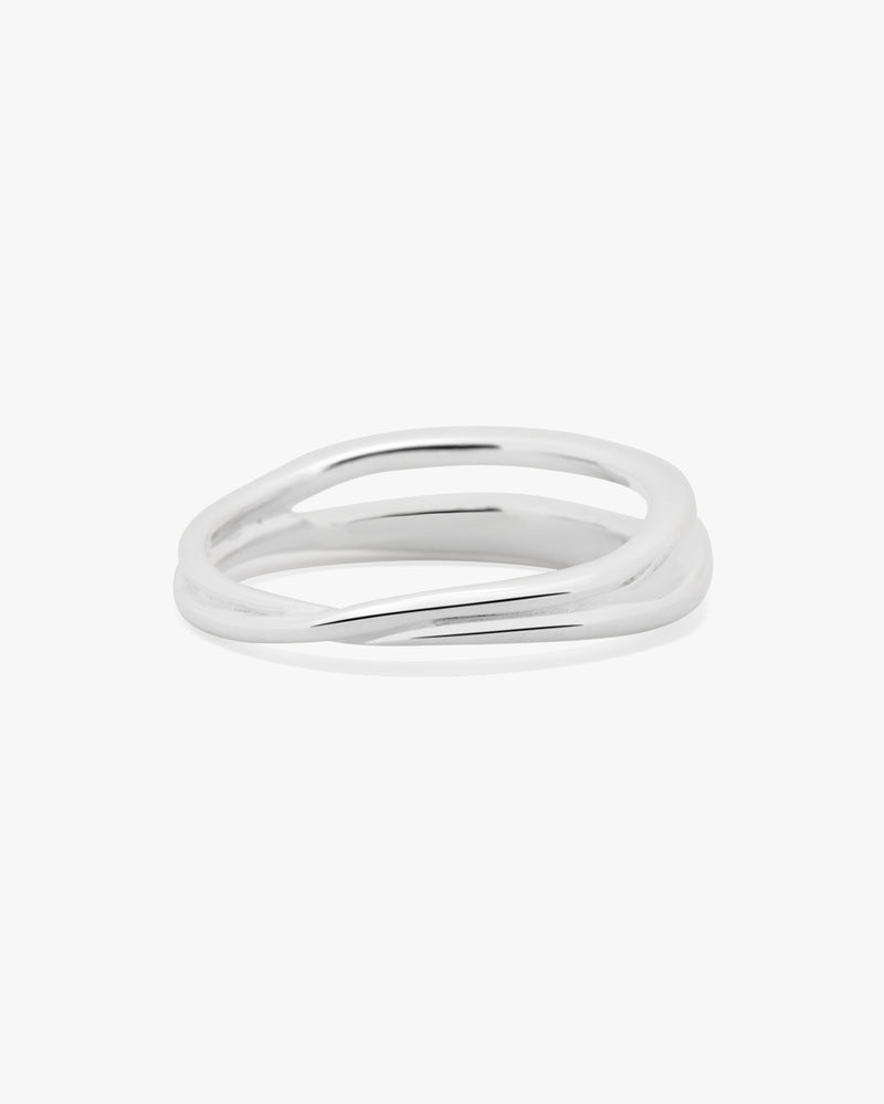 Silver Duo Dome Ring