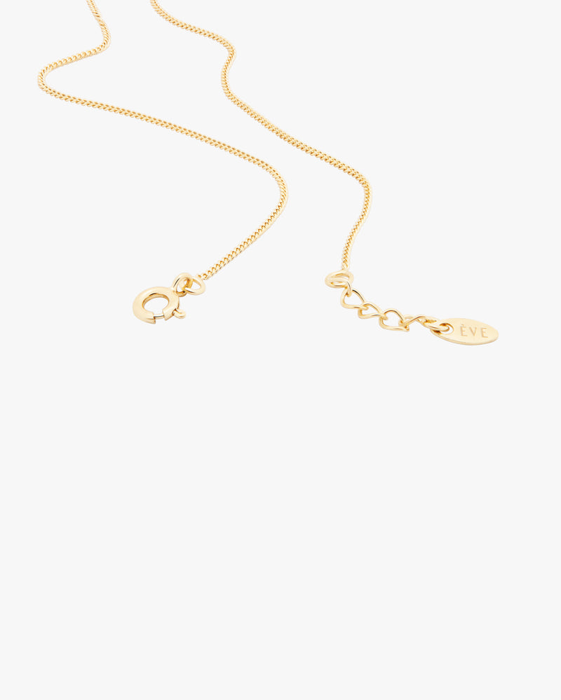 Golden Curb Diamond Chain Necklace