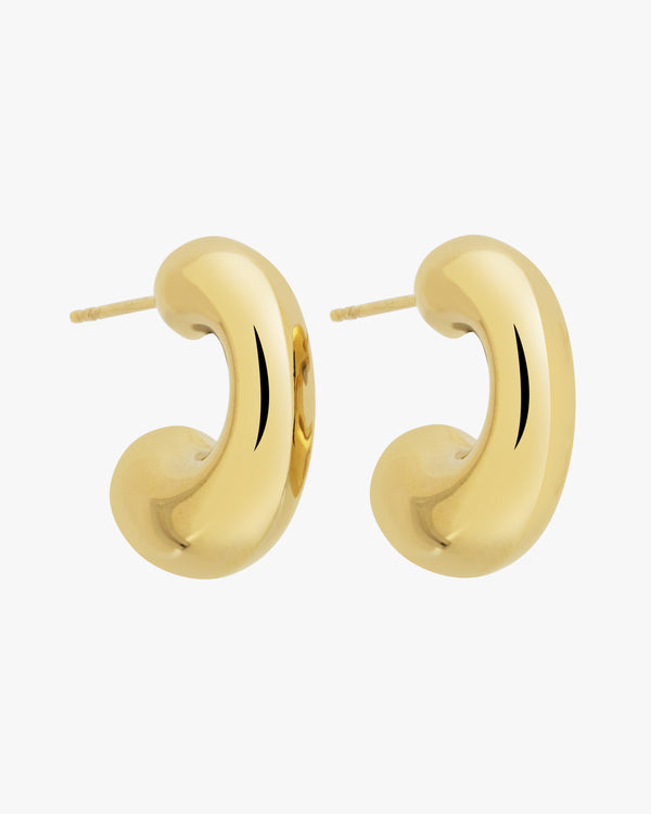 Golden Flow Half Hoop Earrings