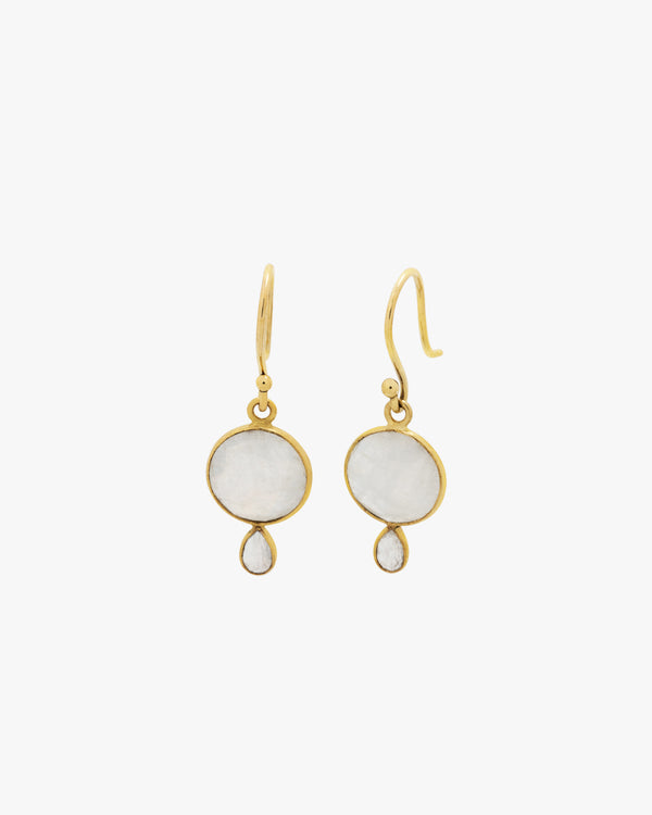 Brass Moonlight Drop Earrings