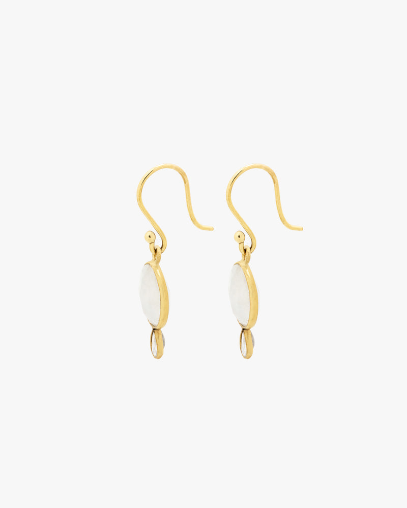 Brass Moonlight Drop Earrings