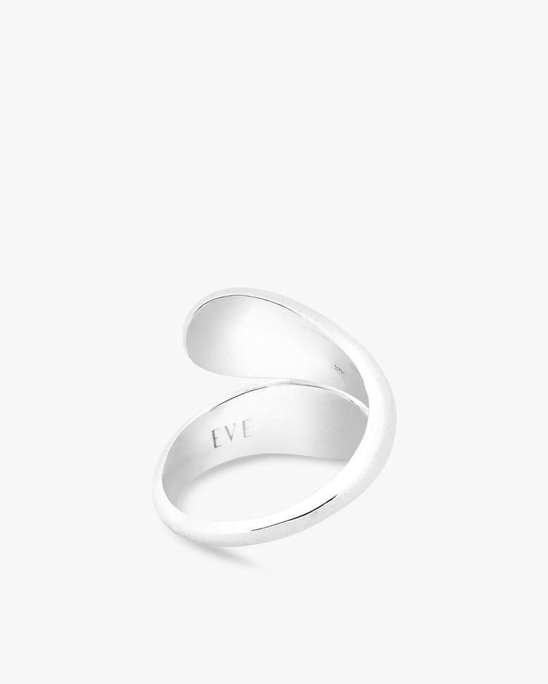 Duo Teardrop Silver Ring