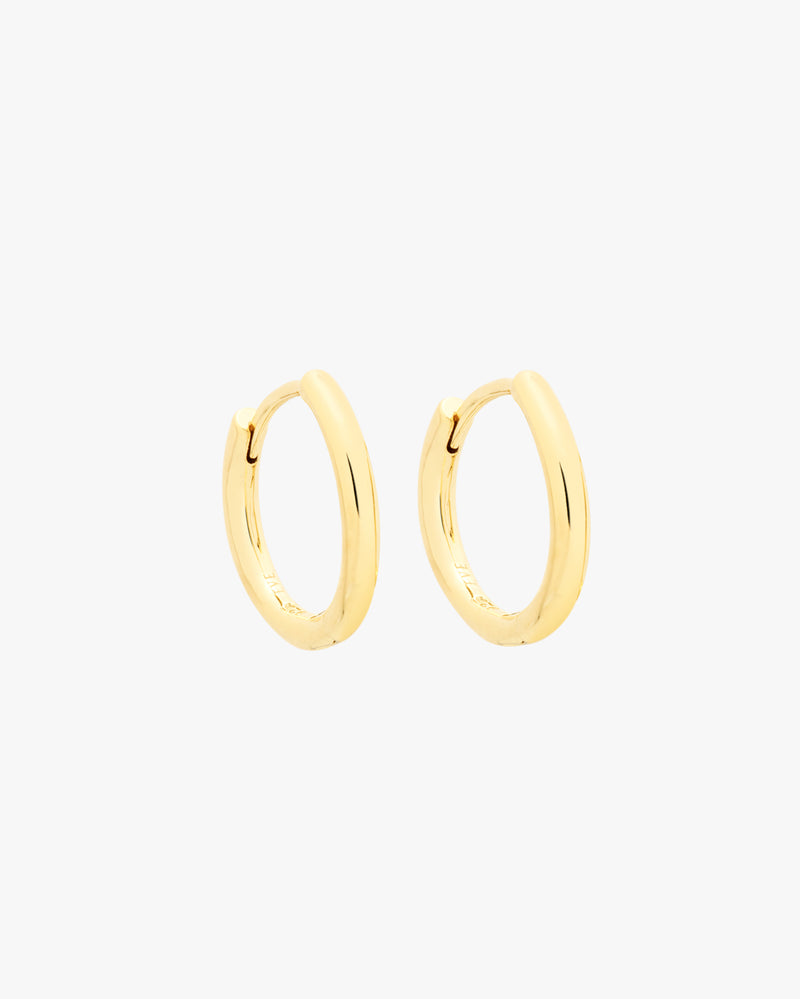 Golden Huggie Hoop Earrings 14mm