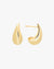 Golden Flow Dome Stud Earrings