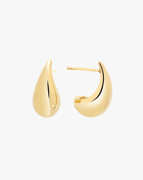 Golden Flow Dome Stud Earrings