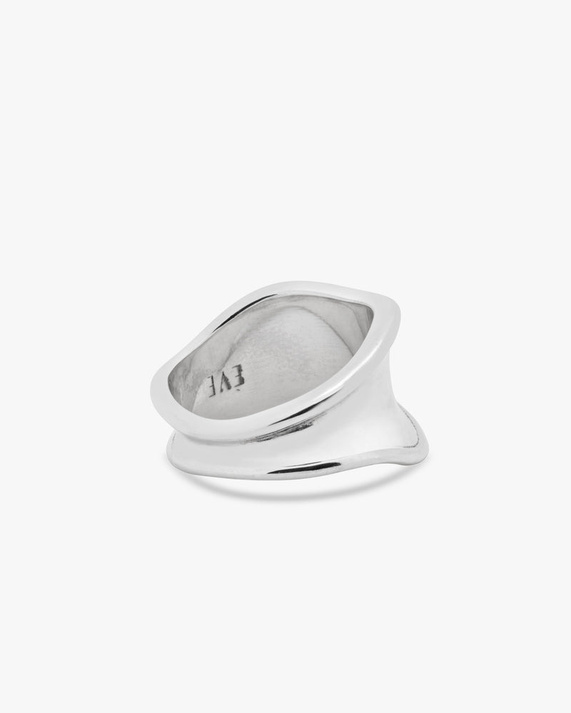 Silver Wave Band Ring