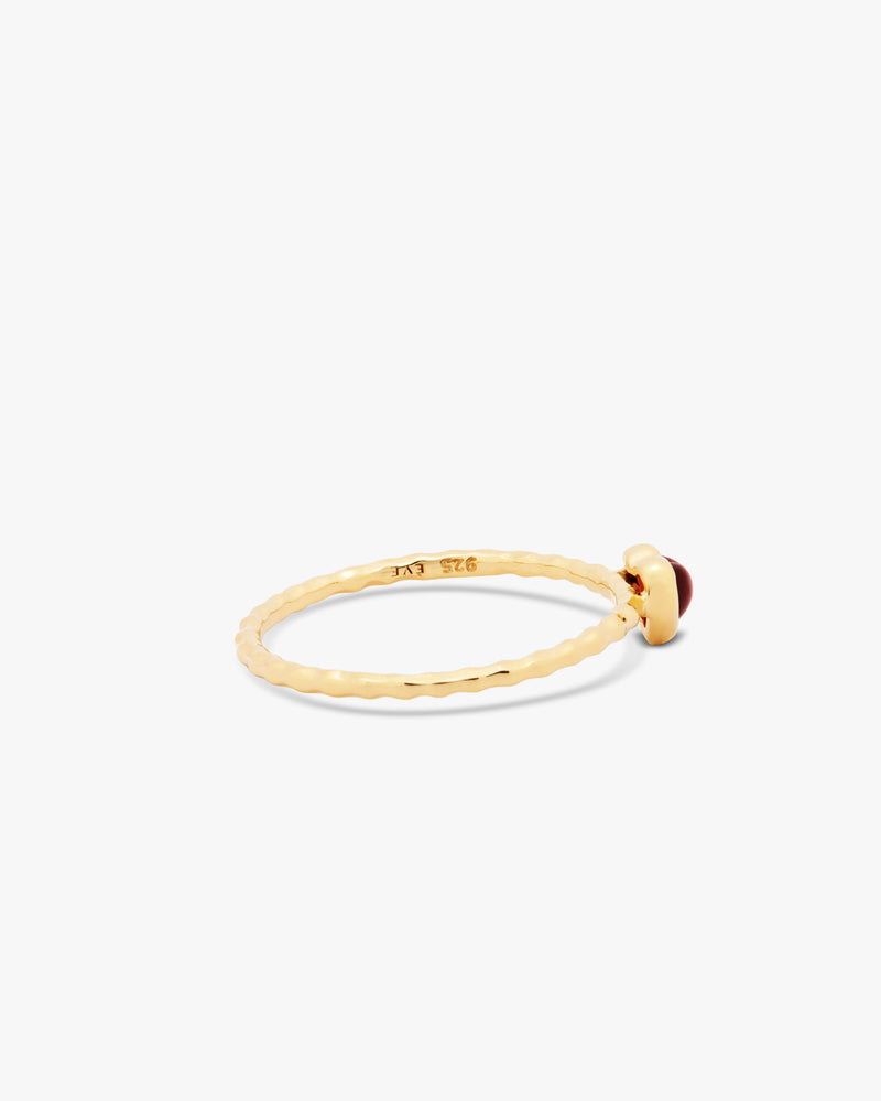 Golden Embrace Garnet Ring