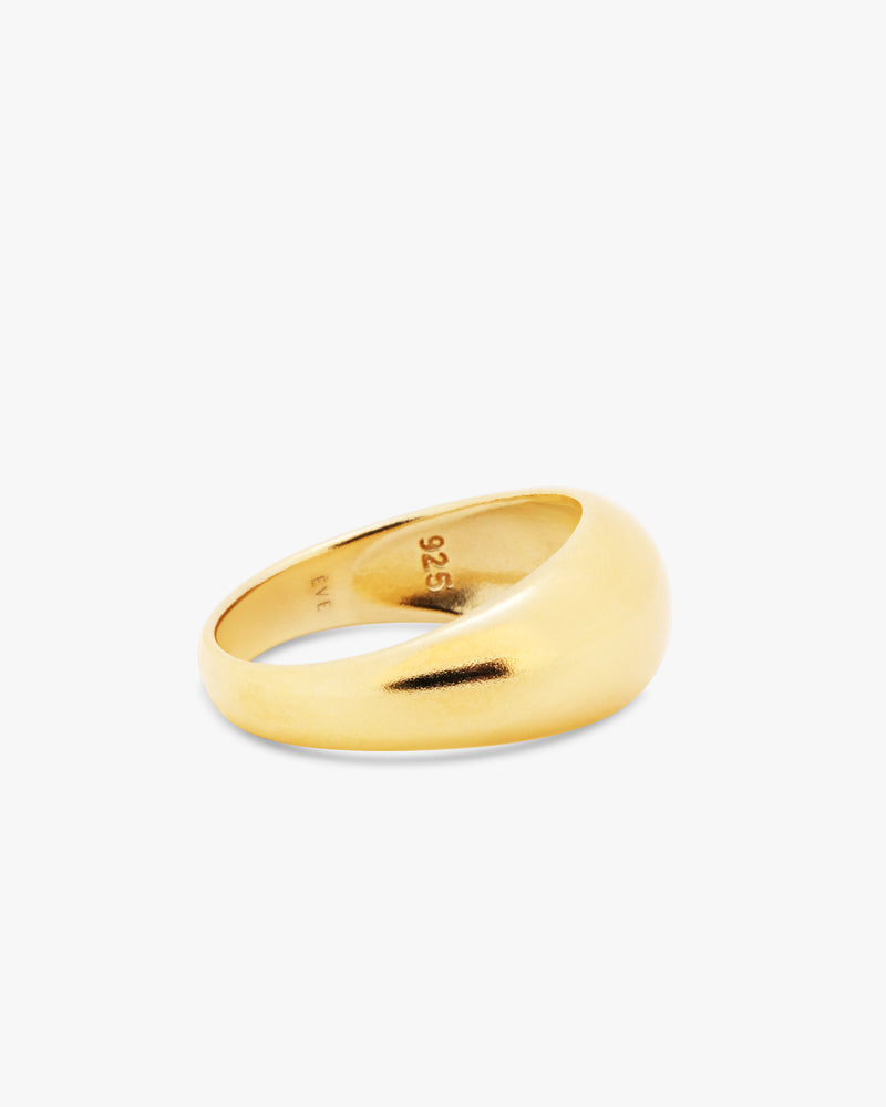 Golden Flow Dome Ring