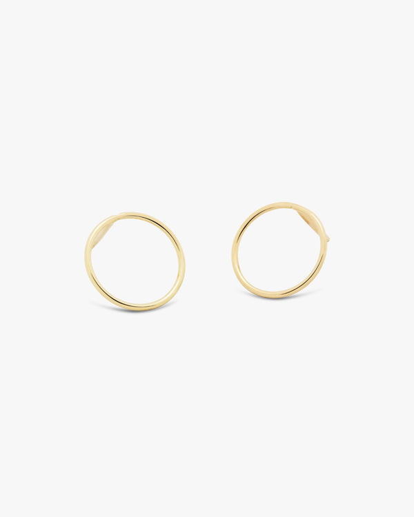 14k Minimal Circles stud Earrings