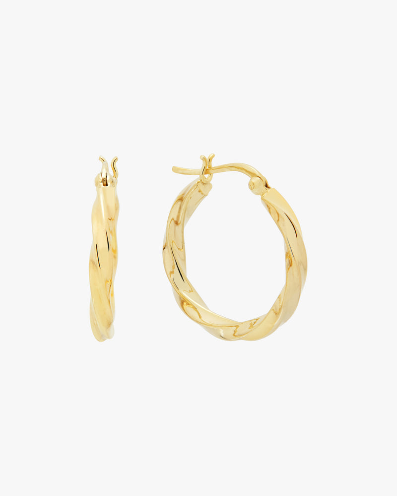 Golden Bold Twisted Hoops