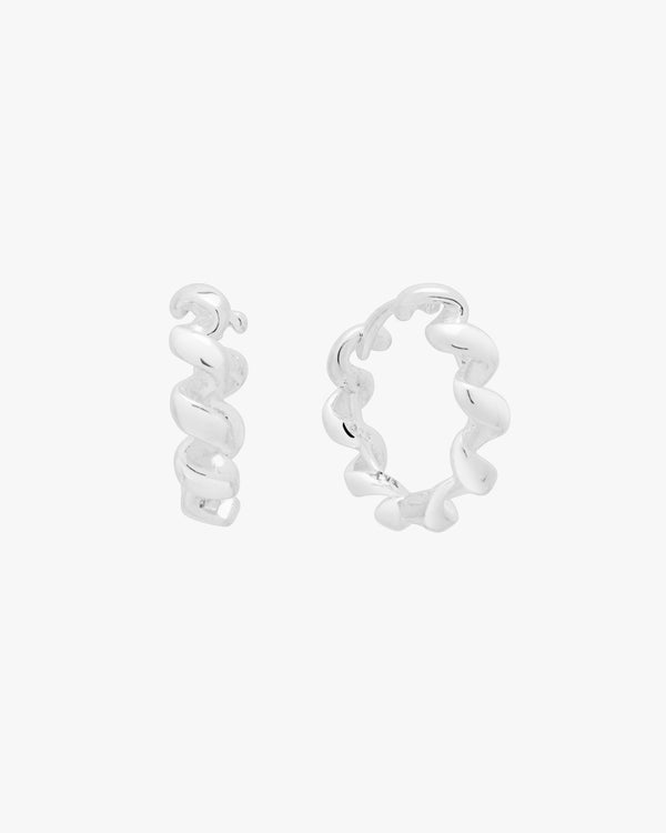 Silver Loop Huggie Hoops