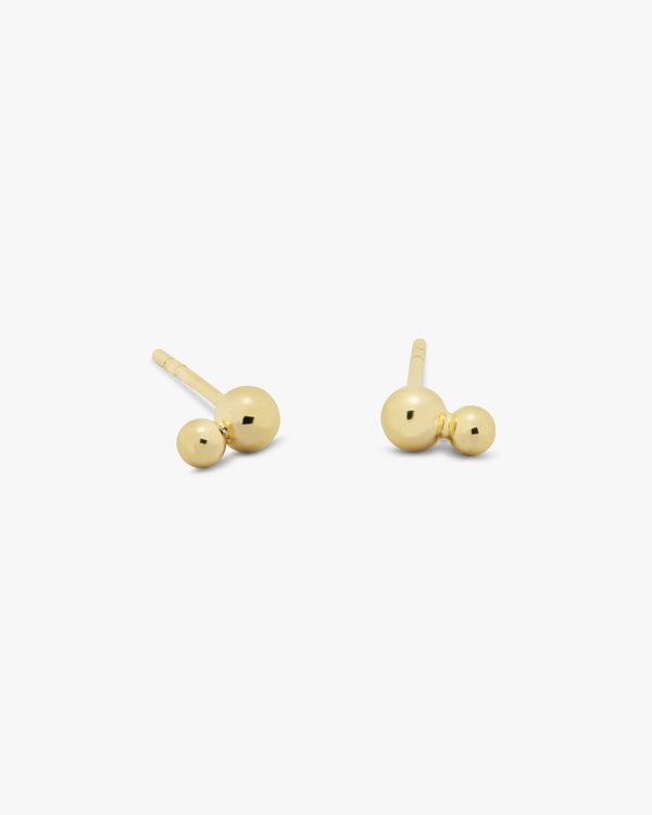 Golden Duo Sphere Studs