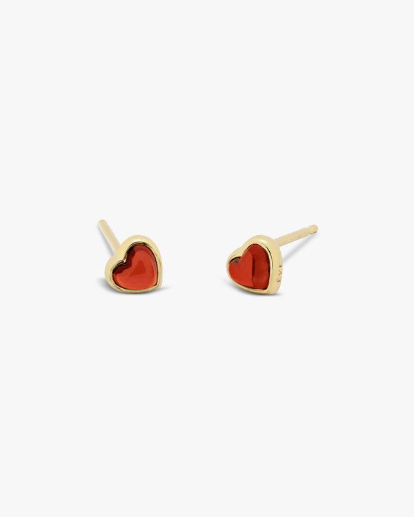 Golden Embrace Garnet Studs