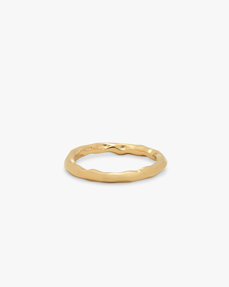 Golden Organic Form Stackable Ring