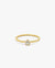 Golden Twist Briolite Moonstone Ring