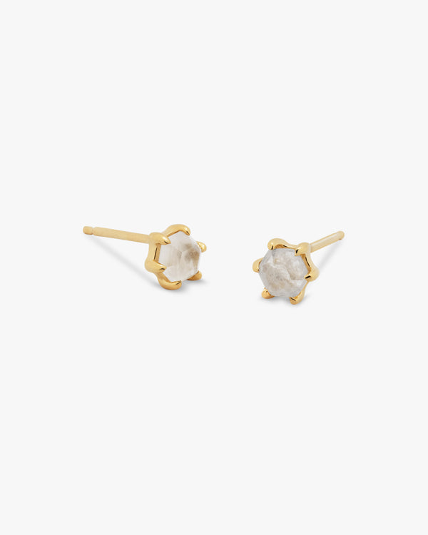 Golden Rainbow Moonstone Glow Studs