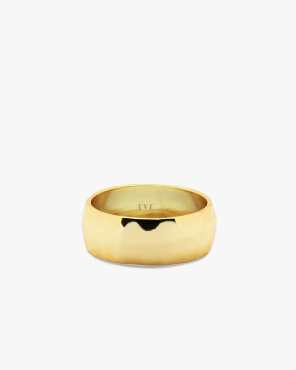 Hammered Dome Brass Ring