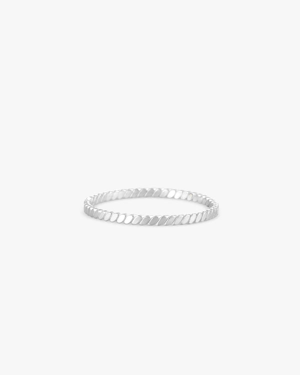 Silver Lace Stackable Ring