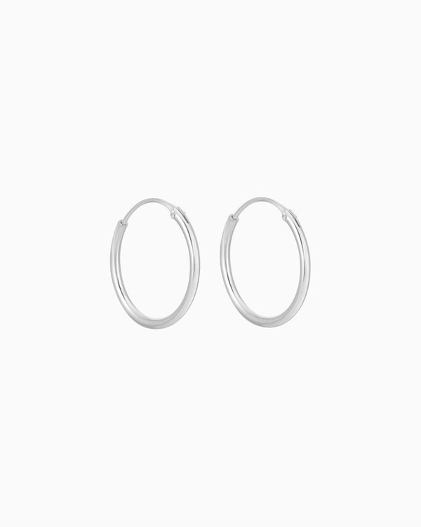 Silver Hoops 16mm
