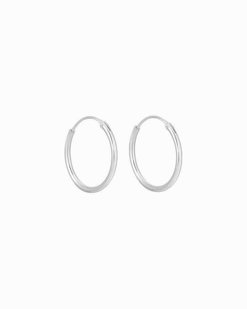 Silver Hoops 16mm