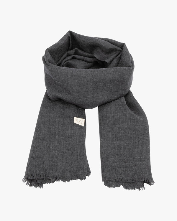 Julie Grey Wool Scarf