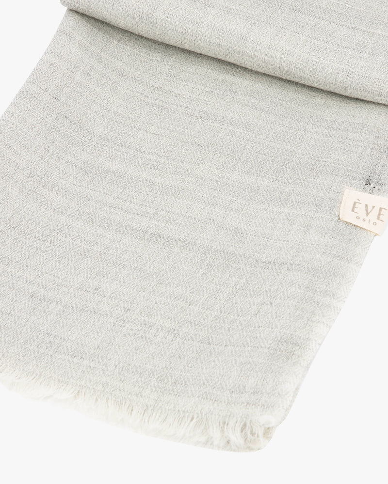 Julie Pale Grey Wool Scarf