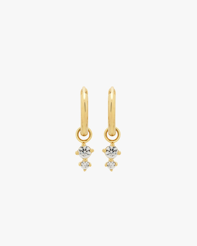 Golden Droplight Huggie Hoops