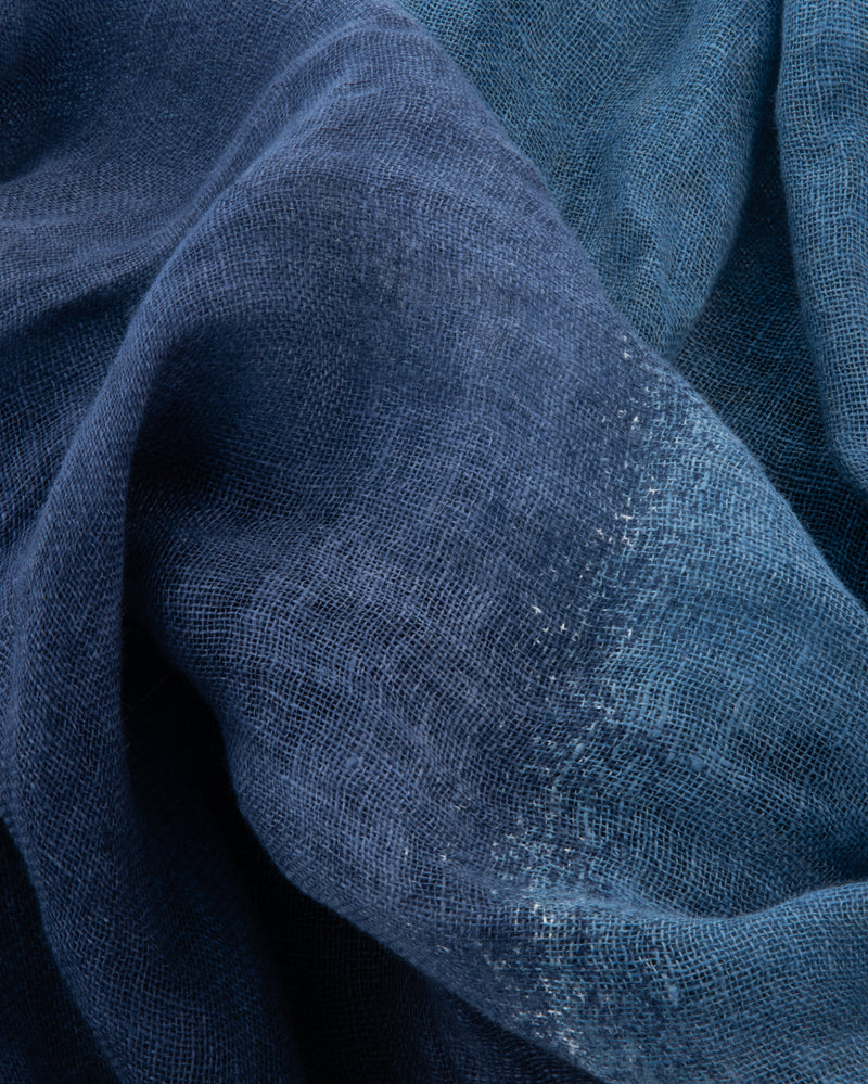 Shades Of Blue Linen Scarf