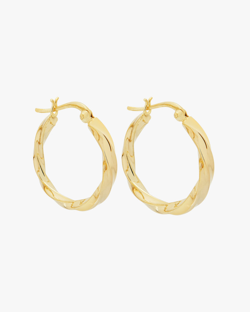 Golden Bold Twisted Hoops