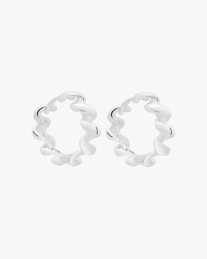 Silver Loop Huggie Hoops