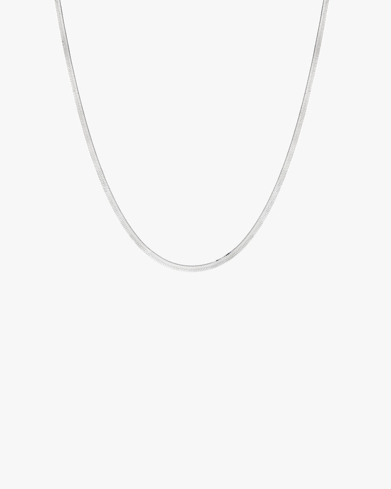 Silver Flat Snake Necklace