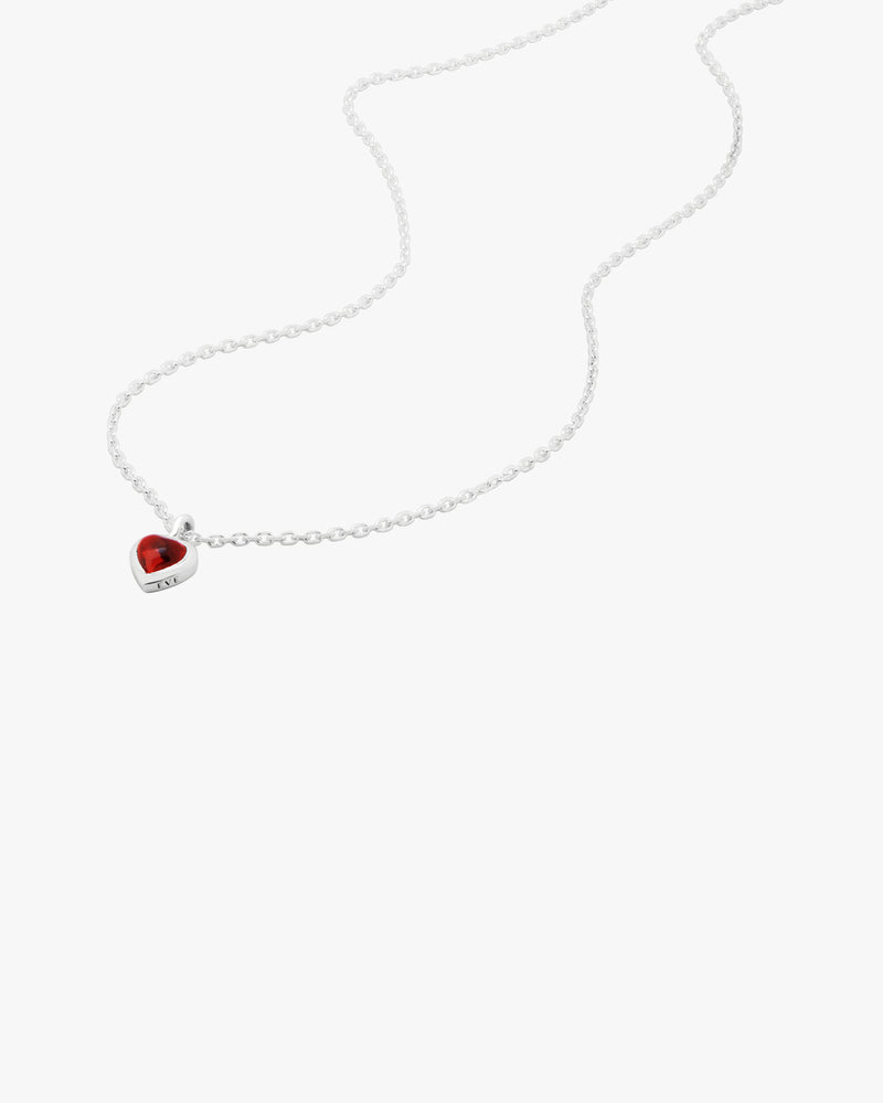 Silver Embrace Garnet Necklace