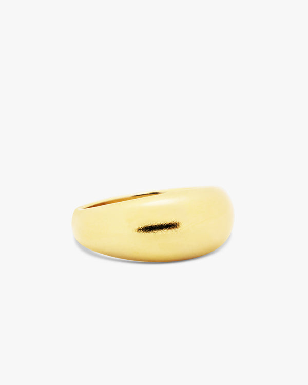 Golden Flow Dome Ring