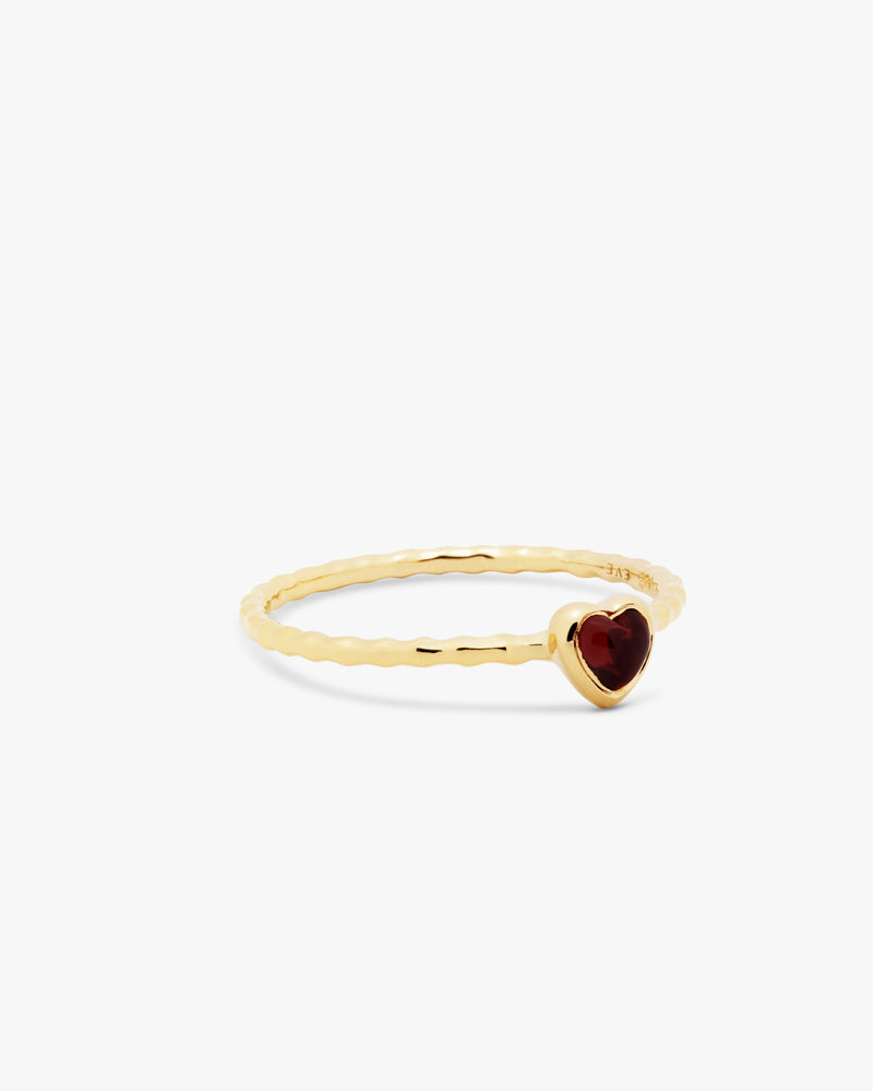Golden Embrace Garnet Ring